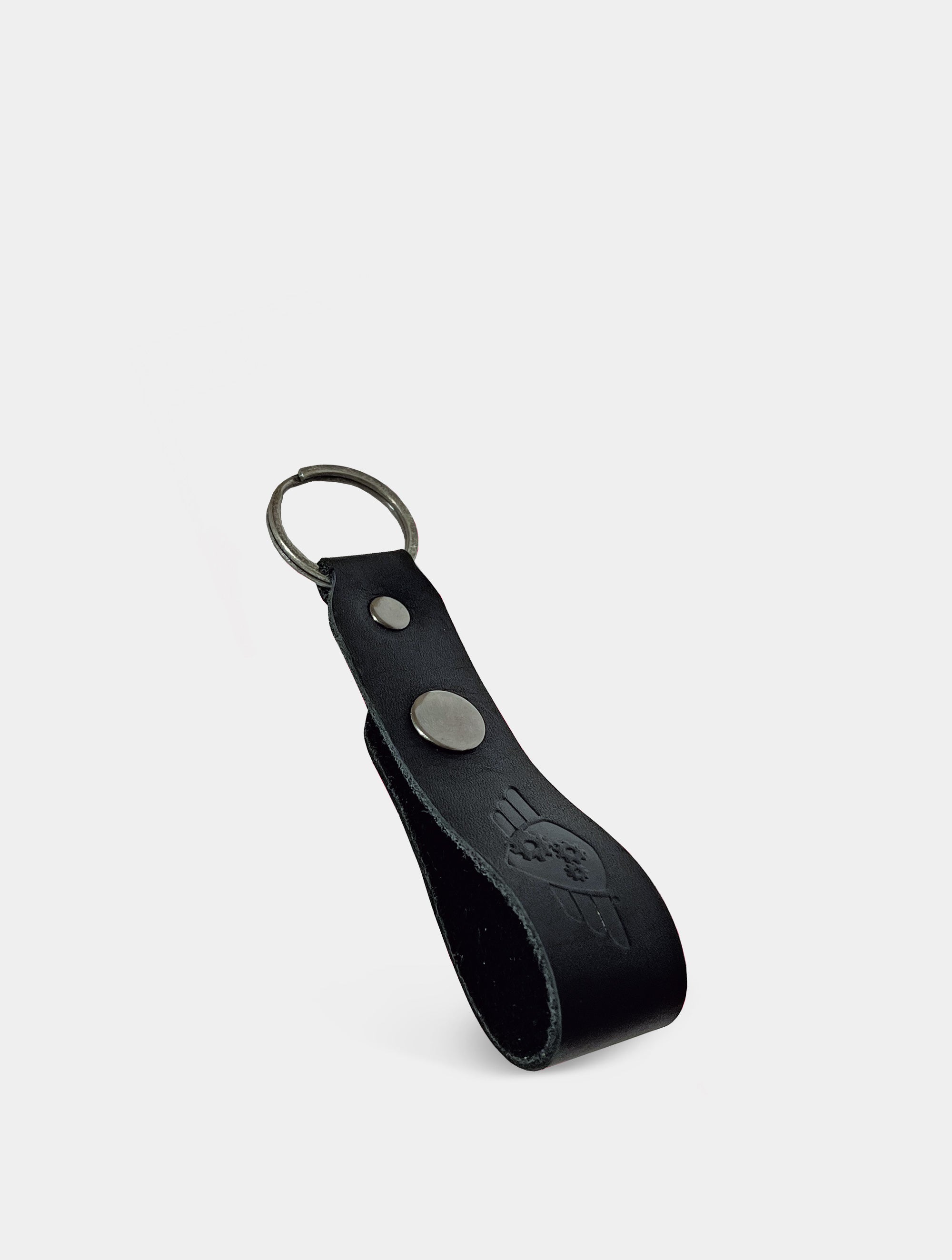 Schlüsselanhänger Leder schwarz