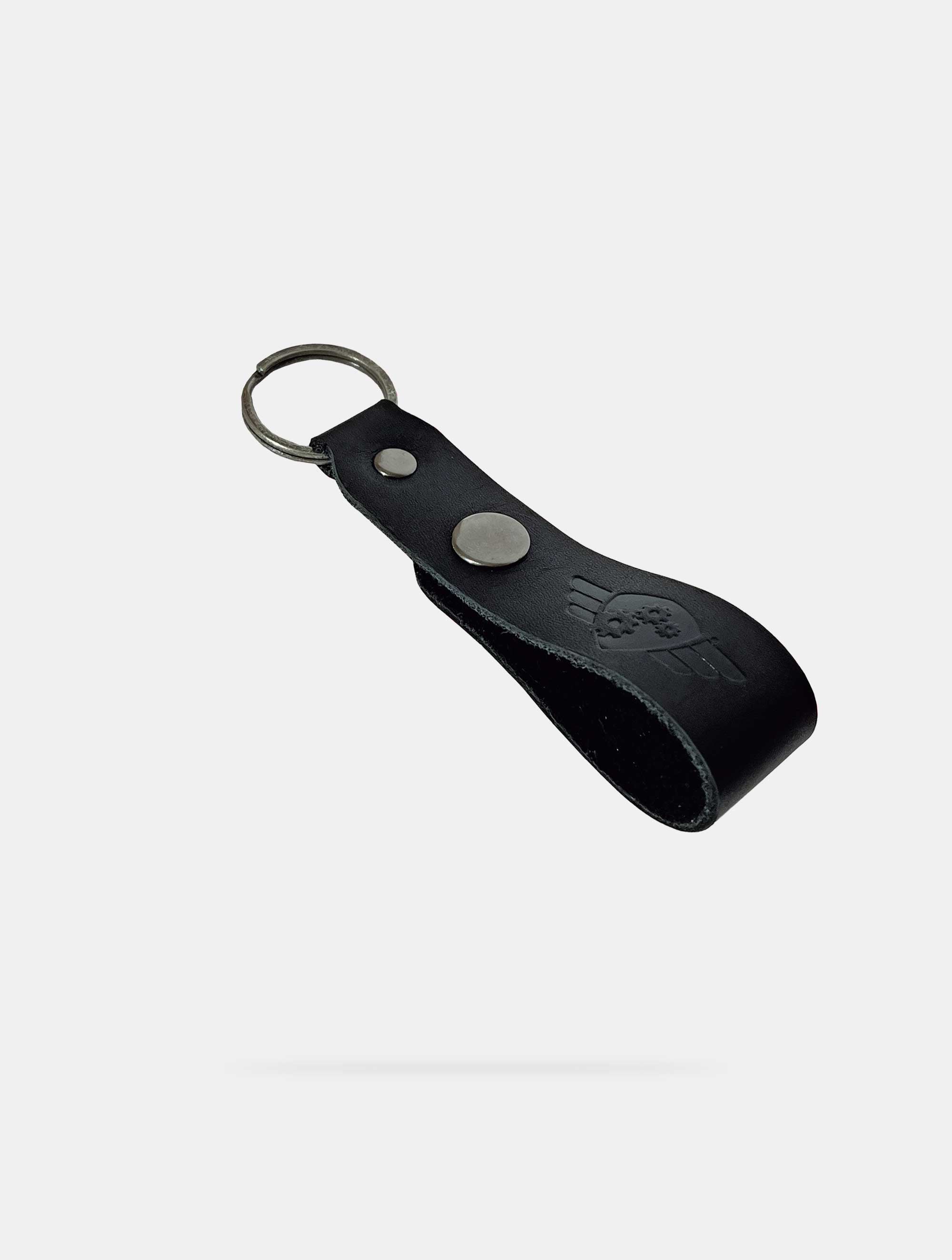 Schlüsselanhänger Leder schwarz