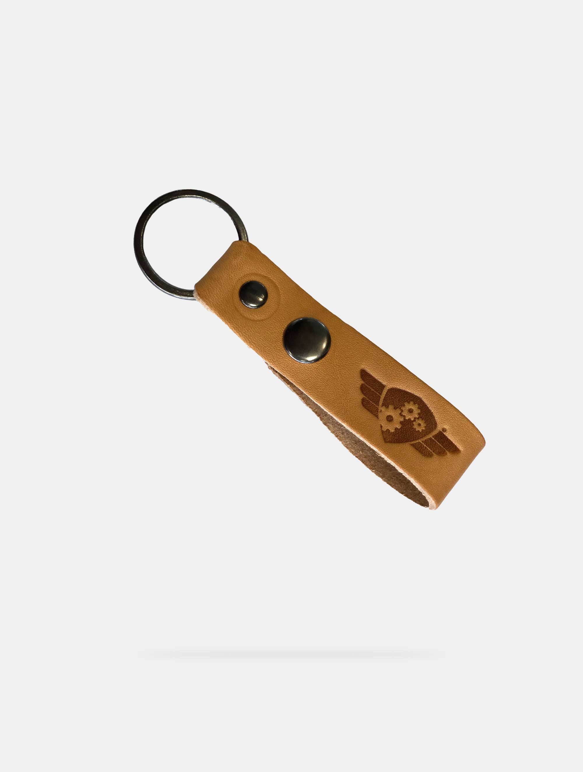 Schlüsselanhänger Leder natur