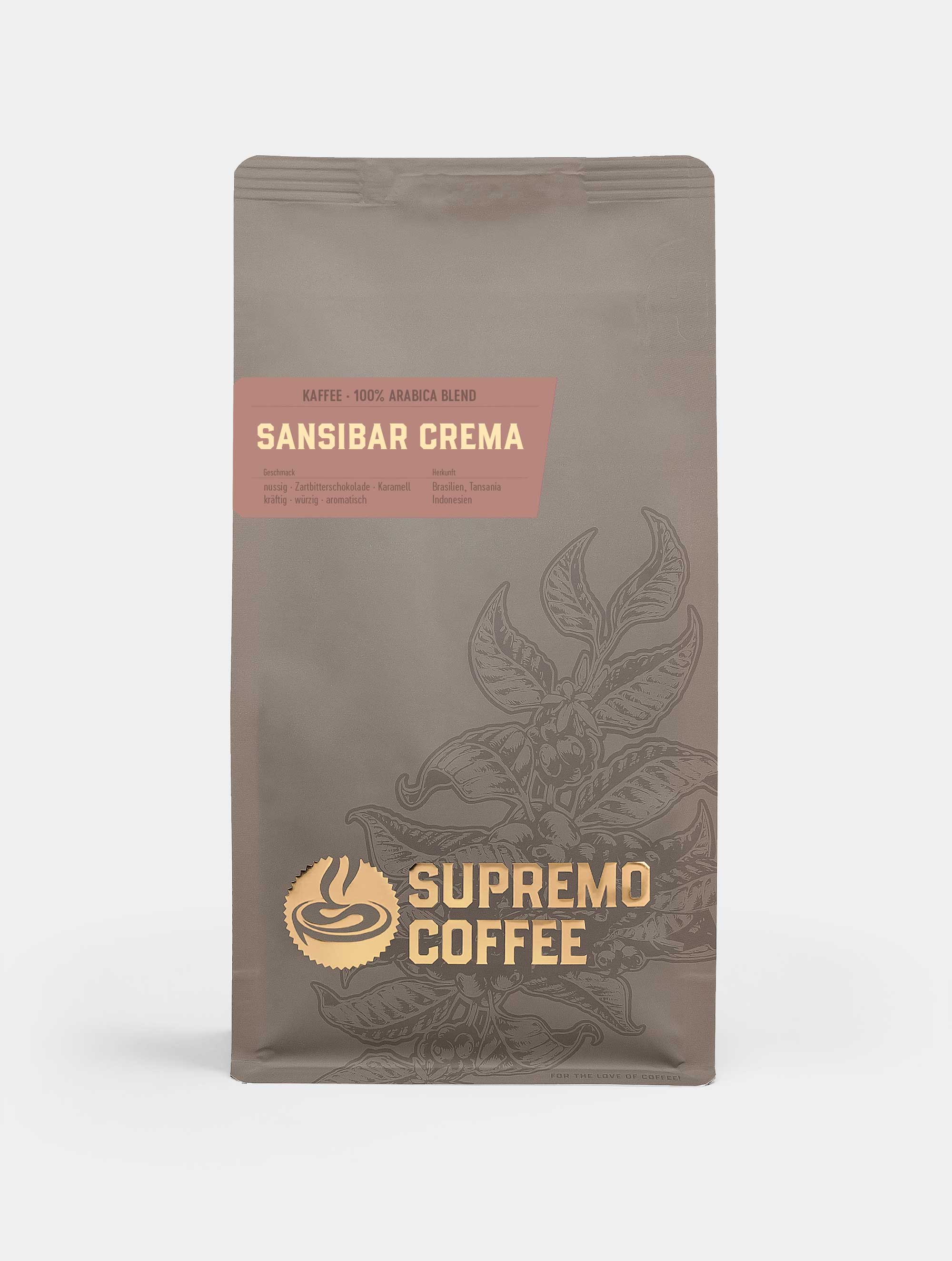 Sansibar Crema, 100% Arabica Blend | supremo.mom